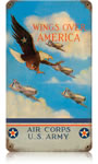 "Wings Over America" Vintage Metal Sign